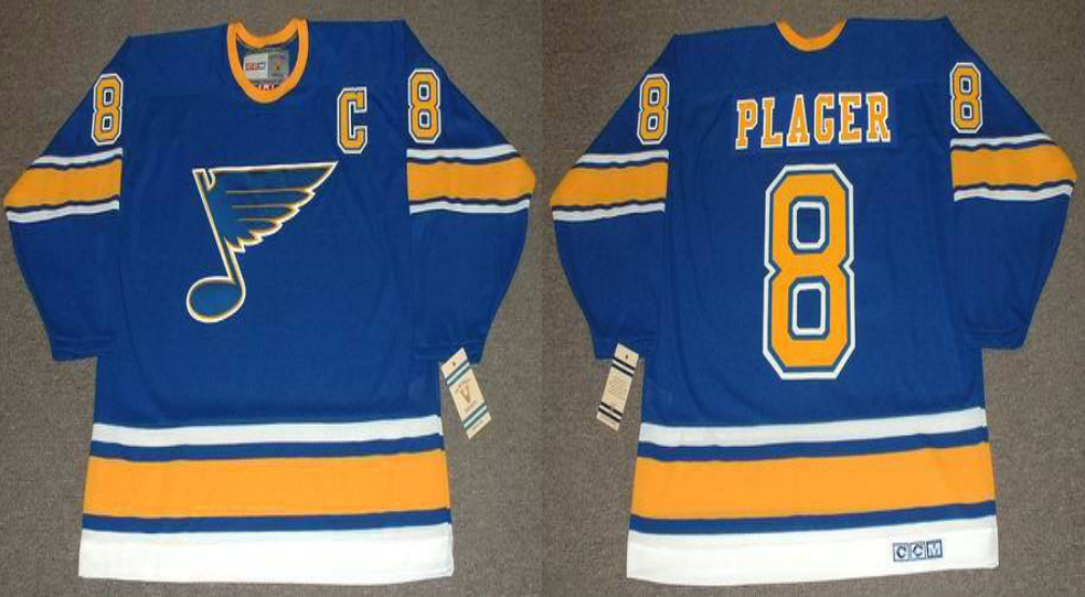2019 Men St.Louis Blues #8 Plager blue CCM NHL jerseys->st.louis blues->NHL Jersey